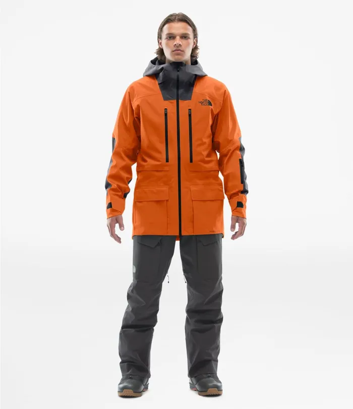Mens The North Face Snow ACAD Jacket Papaya Orangeweathered Black