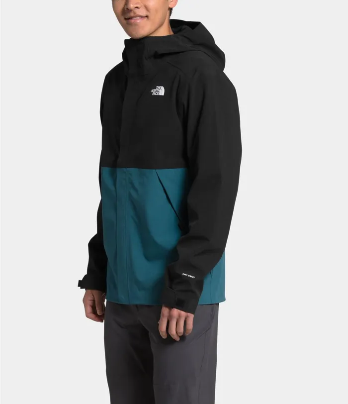 Mens The North Face Windbreakers Apex Flex DryVent Jacket Mallard Bluetnf Black