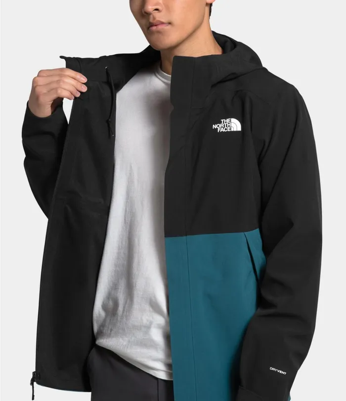 Mens The North Face Windbreakers Apex Flex DryVent Jacket Mallard Bluetnf Black