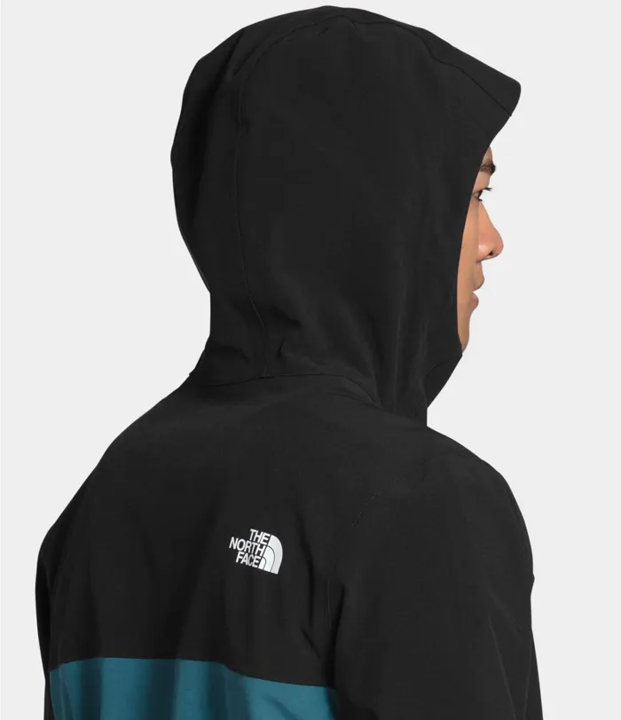 Mens The North Face Windbreakers Apex Flex DryVent Jacket Mallard Bluetnf Black