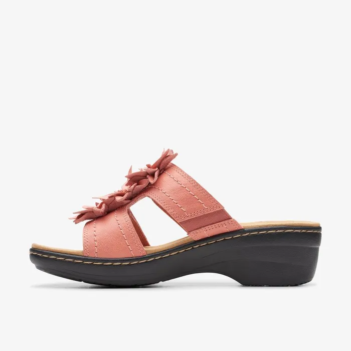 Merliah Raelyn Coral Leather Women Clarks Sandals and Flip Flops