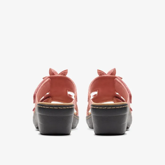 Merliah Raelyn Coral Leather Women Clarks Sandals and Flip Flops
