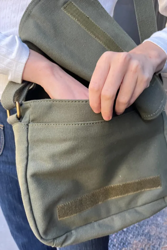 Messenger Bag Military Green Women Brandy Melville Bags and Backpacks