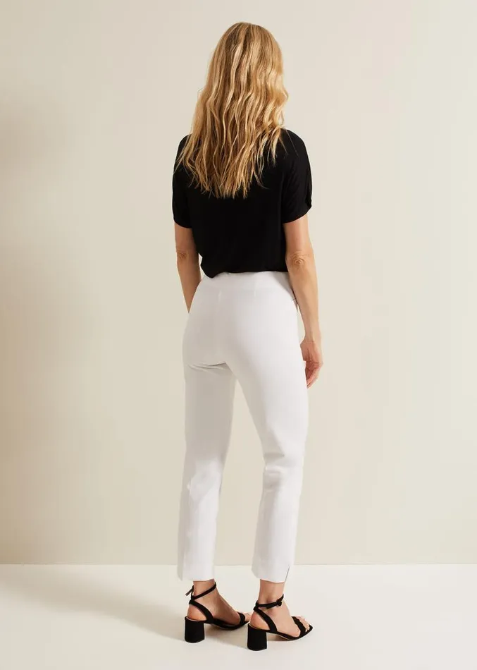 Miah Stretch Capri Trousers White Women Phase Eight Trousers