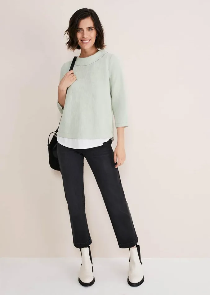 Mica Textured Top Sage Women Phase Eight Tops and TShirts