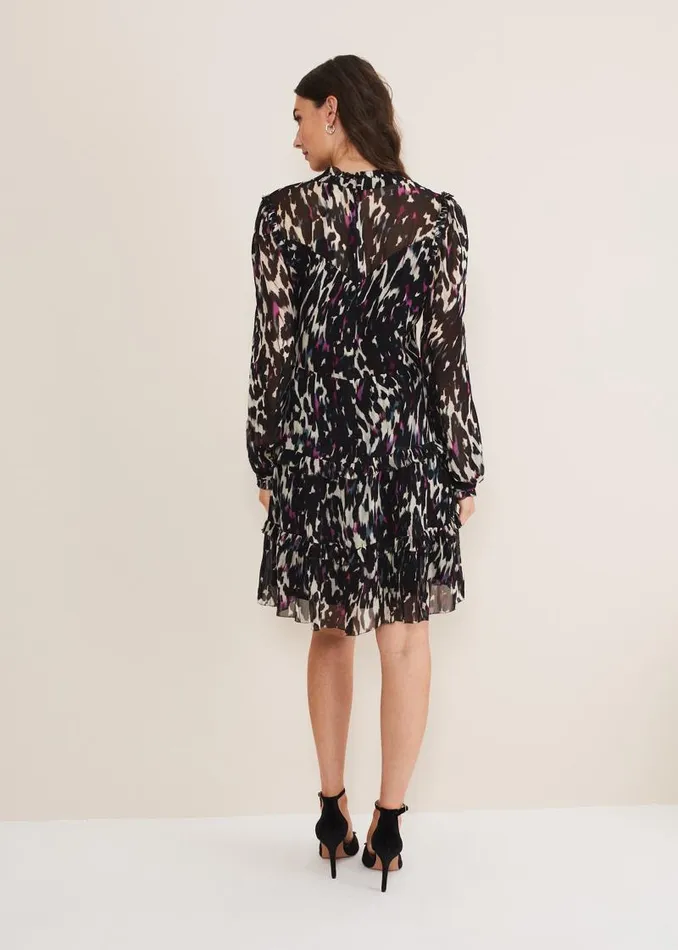 Millicent Print Tiered Dress Multicoloured Women Phase Eight Dresses