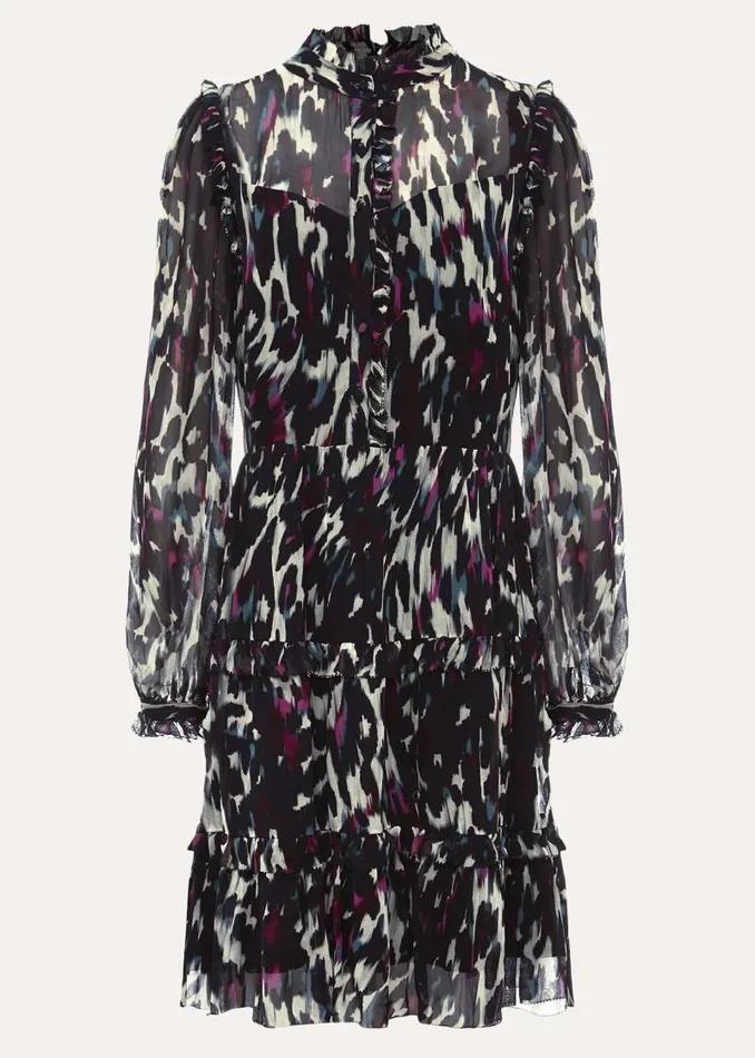 Millicent Print Tiered Dress Multicoloured Women Phase Eight Dresses