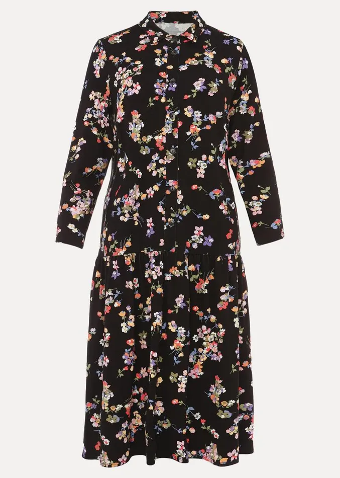 Mina Floral Print Shirt Dress Blackmulti Women Phase Eight Dresses
