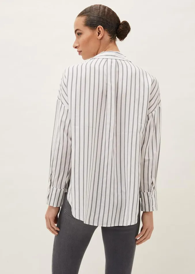 Moira Stripe Shirt Whitegrey Women Phase Eight Shirts and Blouses