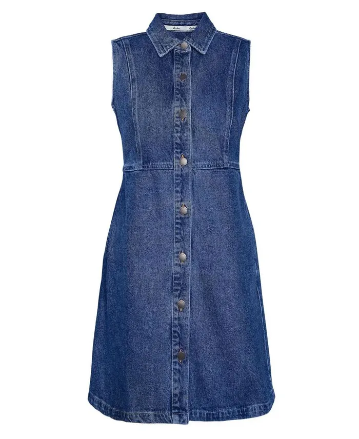 Molly Denim Mini Dress Authentic Women Barbour Dresses and Skirts