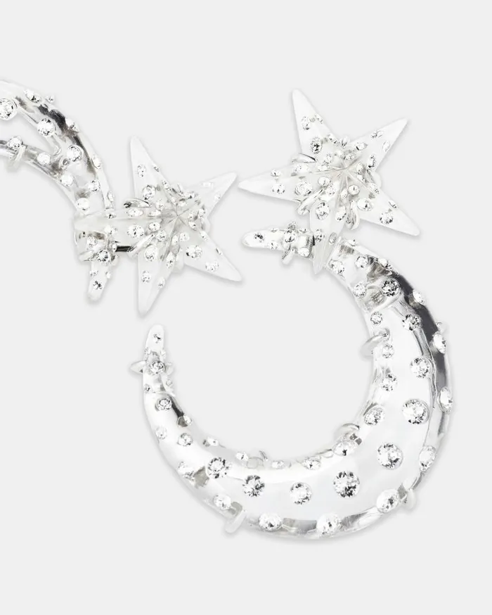 Moon Shine Earrings White Women Aquazzura Jewelry