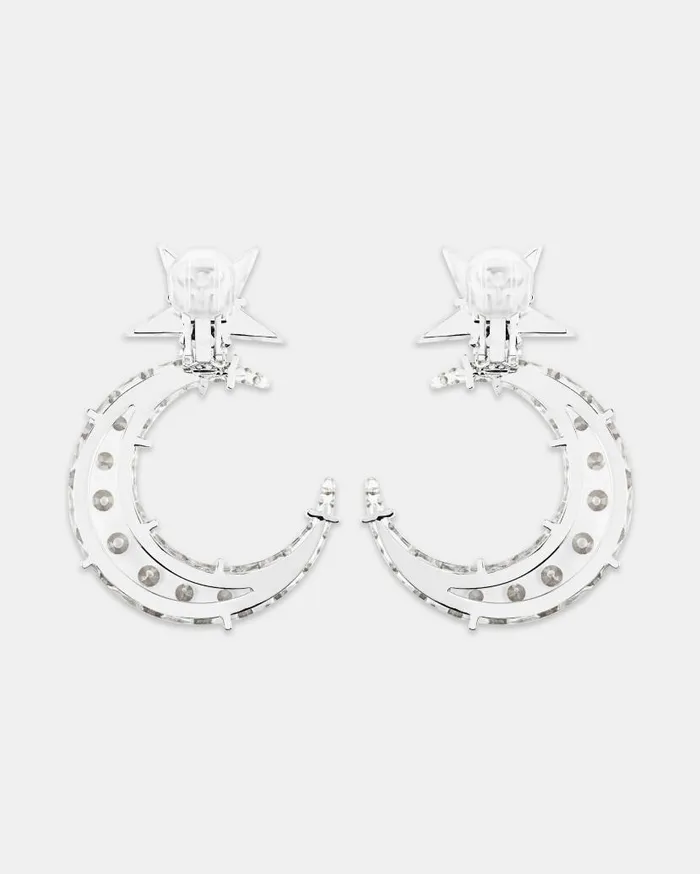 Moon Shine Earrings White Women Aquazzura Jewelry Moon Shine Earrings White Women Aquazzura Jewelry
