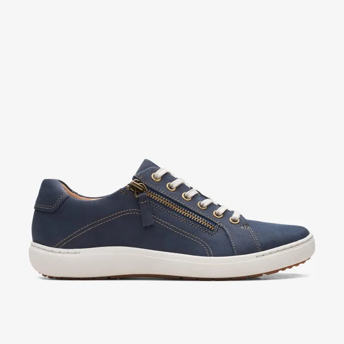Nalle Lace Navy Nubuck Women Clarks Sneakers