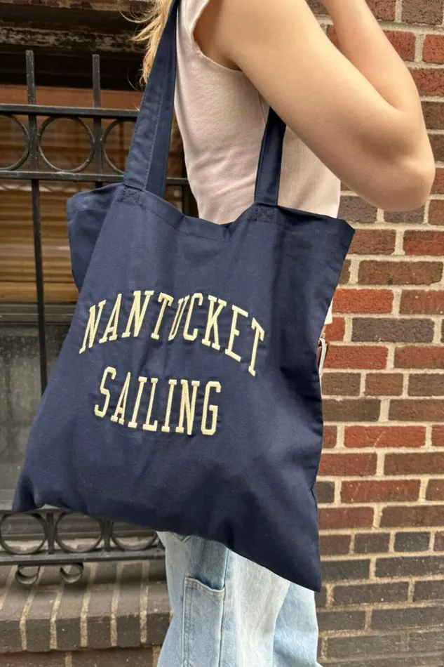 Nantucket Sailing Tote Bag Classic Navy Women Brandy Melville Bags and Backpacks