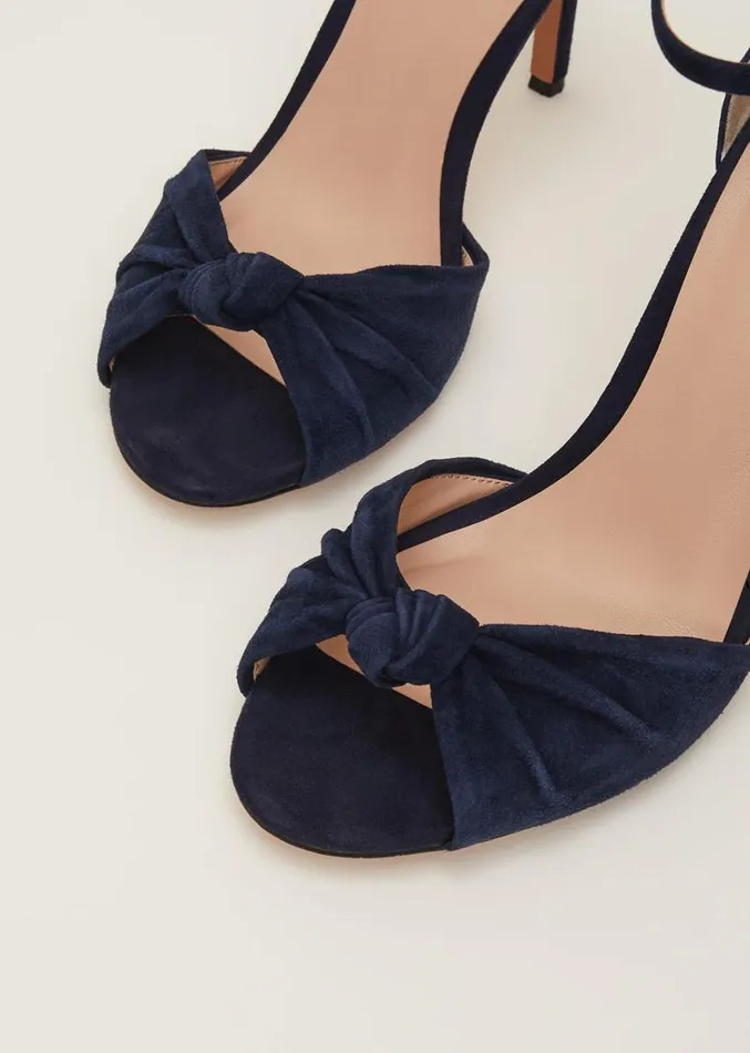 Navy Suede Open Toe Heels Navy Women Phase Eight Occasion Shoes