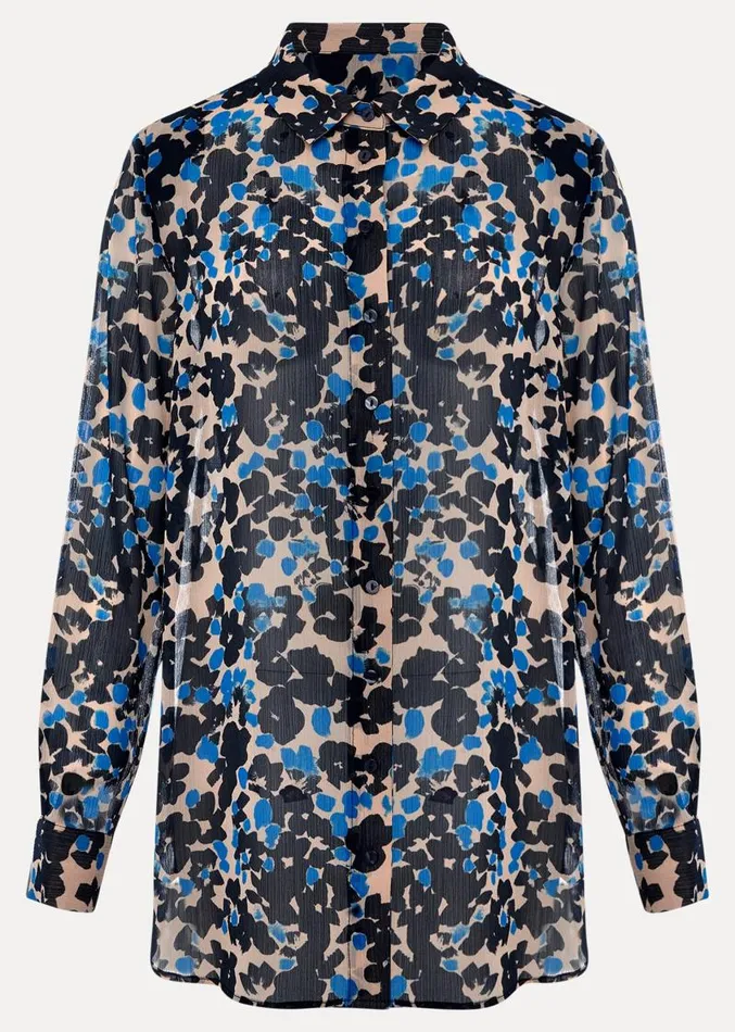 Nell Floral Shirt Blue Multi Women Phase Eight Shirts and Blouses