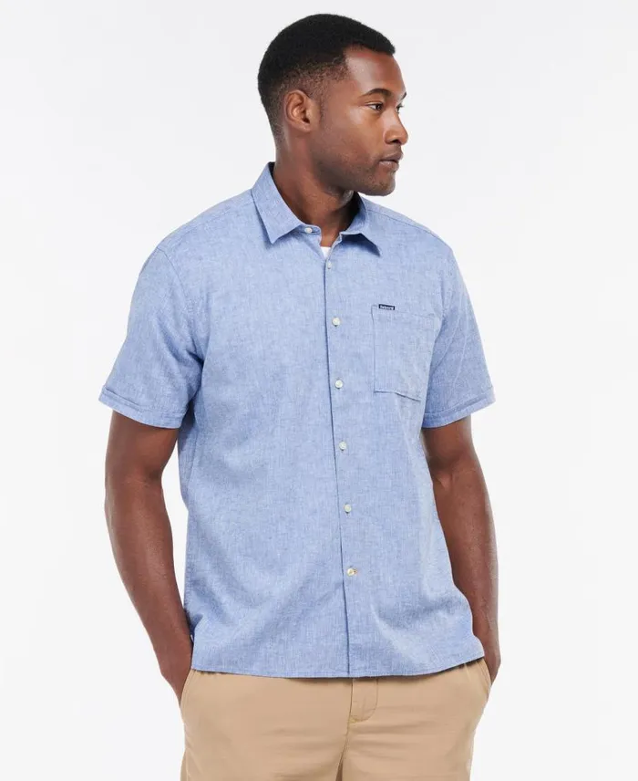 Nelson Regular ShortSleeved Shirt White Men Barbour Shirts
