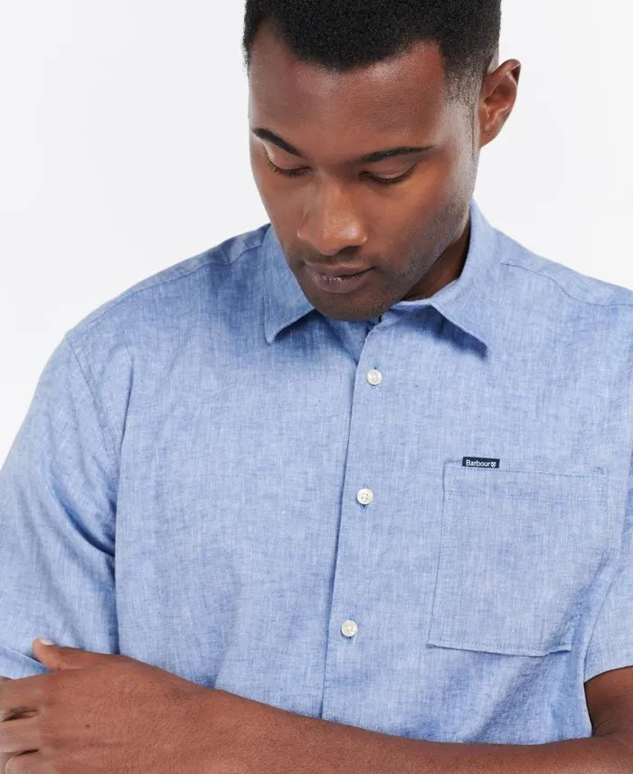 Nelson Regular ShortSleeved Shirt White Men Barbour Shirts