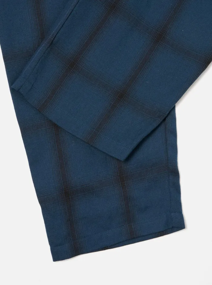 Nightwear Men Universal Works Universal Works Long Pyjama Set In Navy Shadow Check