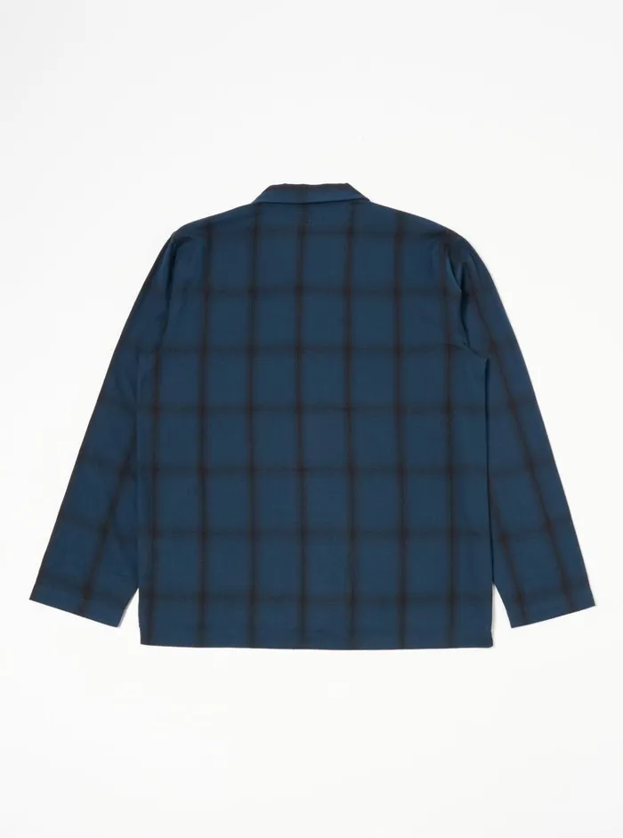 Nightwear Men Universal Works Universal Works Long Pyjama Set In Navy Shadow Check