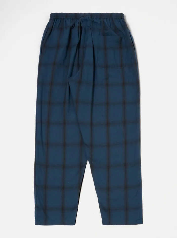 Nightwear Men Universal Works Universal Works Long Pyjama Set In Navy Shadow Check