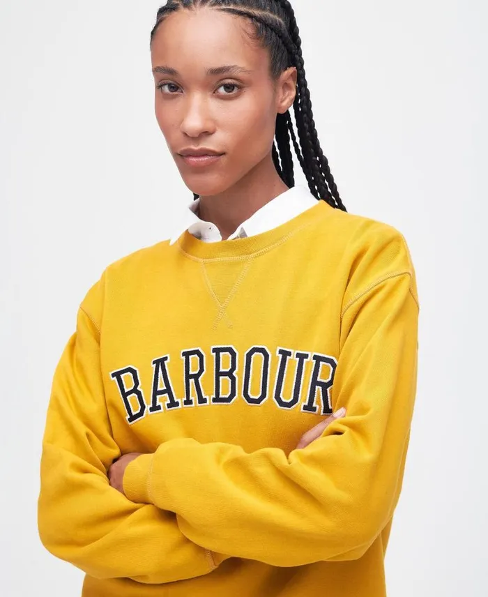 Northumberland Sweatshirt Shell Pink Women Barbour Jumpers