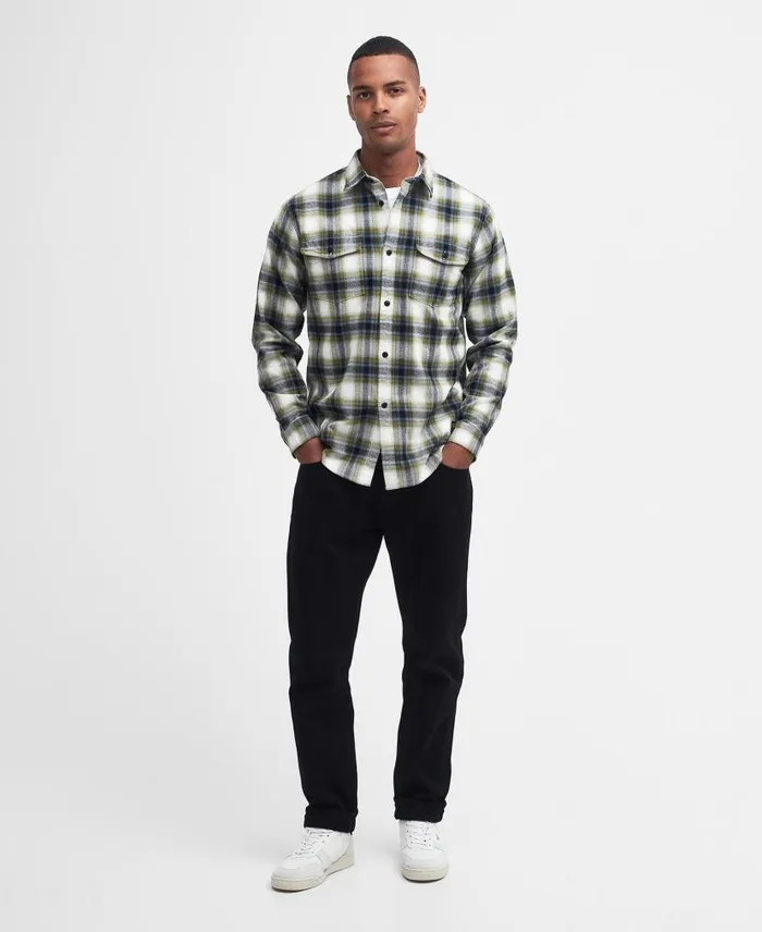 Oliver LongSleeved Shirt Cobalt Blue Men Barbour Shirts