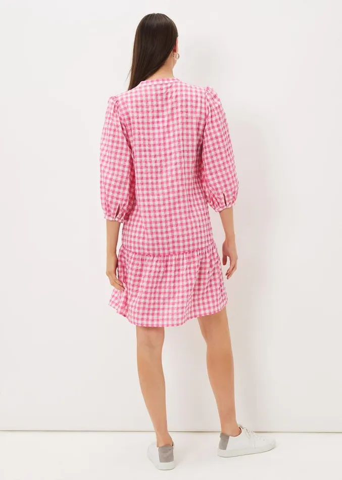 Oona Gingham Swing Dress Pinkivory Women Phase Eight Dresses