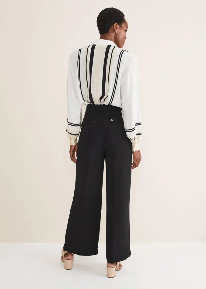 Opal Wide Leg Trousers Black Women Phase Eight Trousers