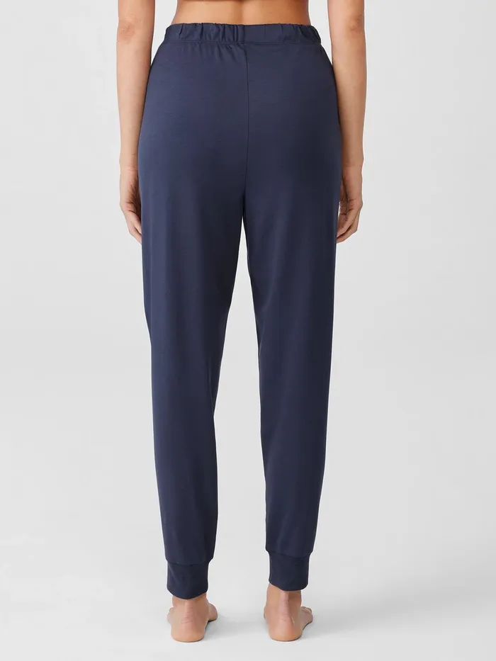 Organic Cotton InterlockJogger Sleep Pant Indigo Women Eileen Fisher Sleepwear