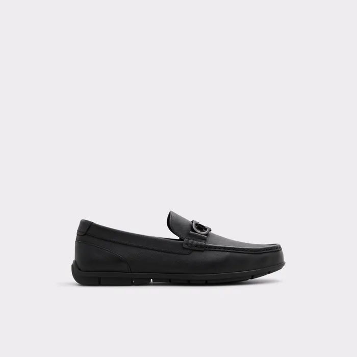 Orlovoflex Black Leather Embossed Men ALDO Loafers and SlipOns