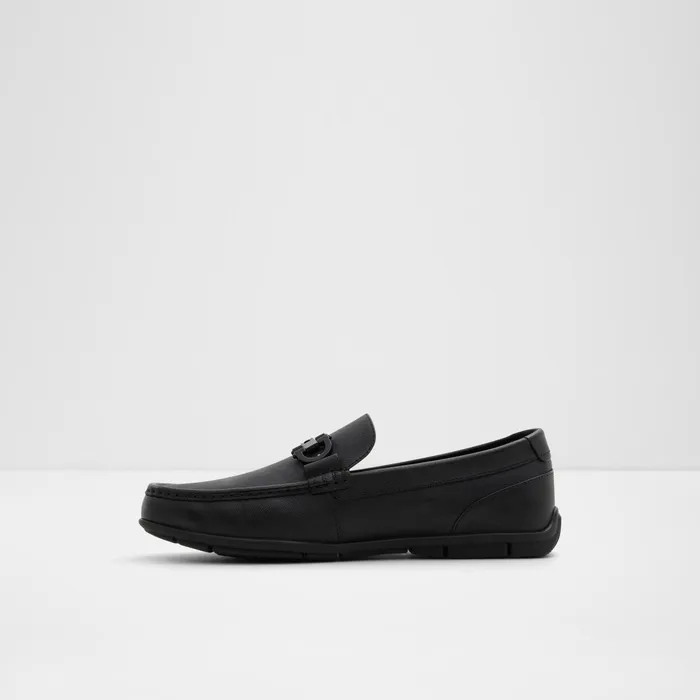 Orlovoflex Black Leather Embossed Men ALDO Loafers and SlipOns