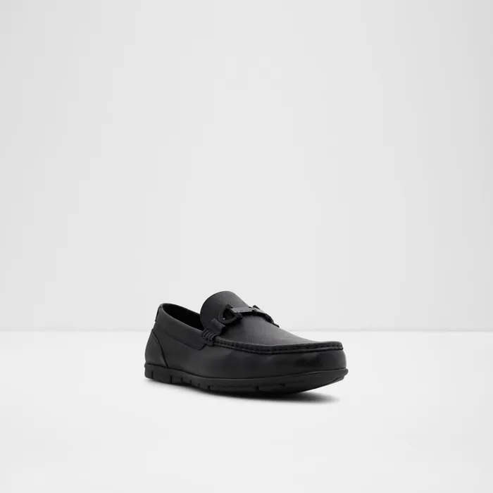 Orlovoflex Black Leather Embossed Men ALDO Loafers and SlipOns