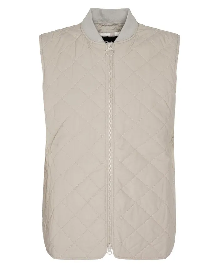 Orton Quilted Gilet Concrete Men Barbour Gilets and Liners