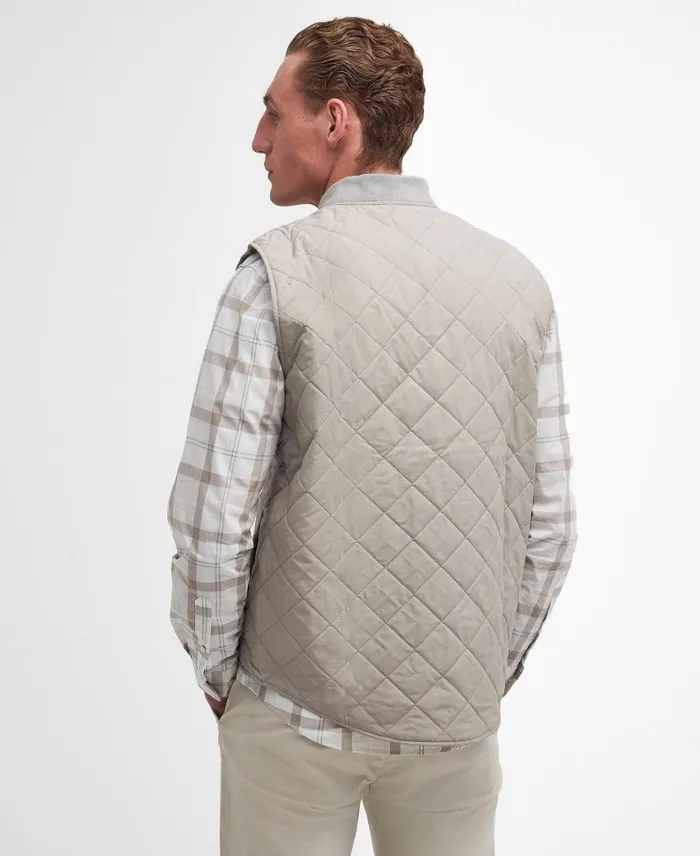 Orton Quilted Gilet Concrete Men Barbour Gilets and Liners