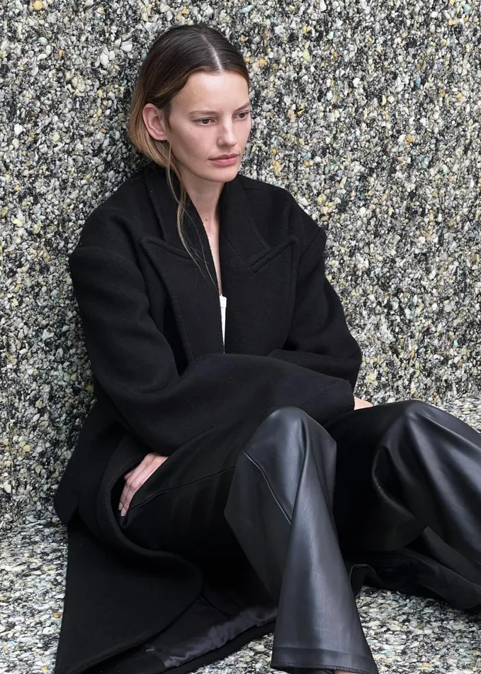 Outerwear Women The Frankie Shop Anya Oversized Coat 8211 Black