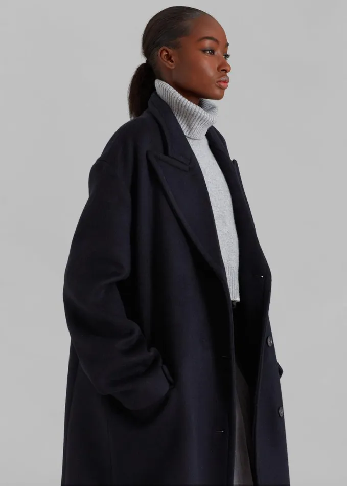 Outerwear Women The Frankie Shop Anya Oversized Coat 8211 Black