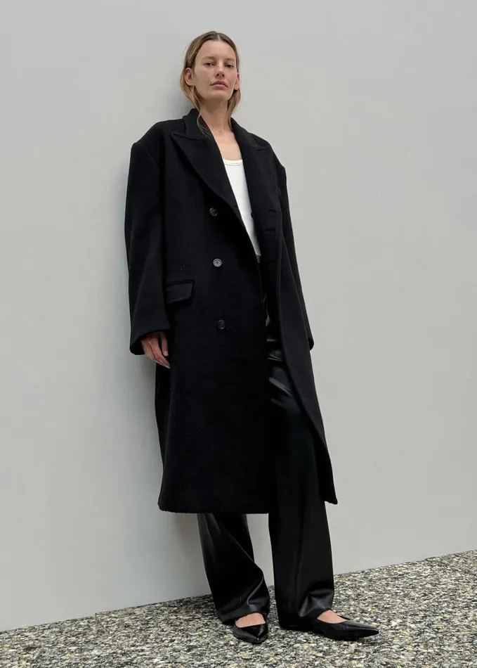 Outerwear Women The Frankie Shop Anya Oversized Coat 8211 Black