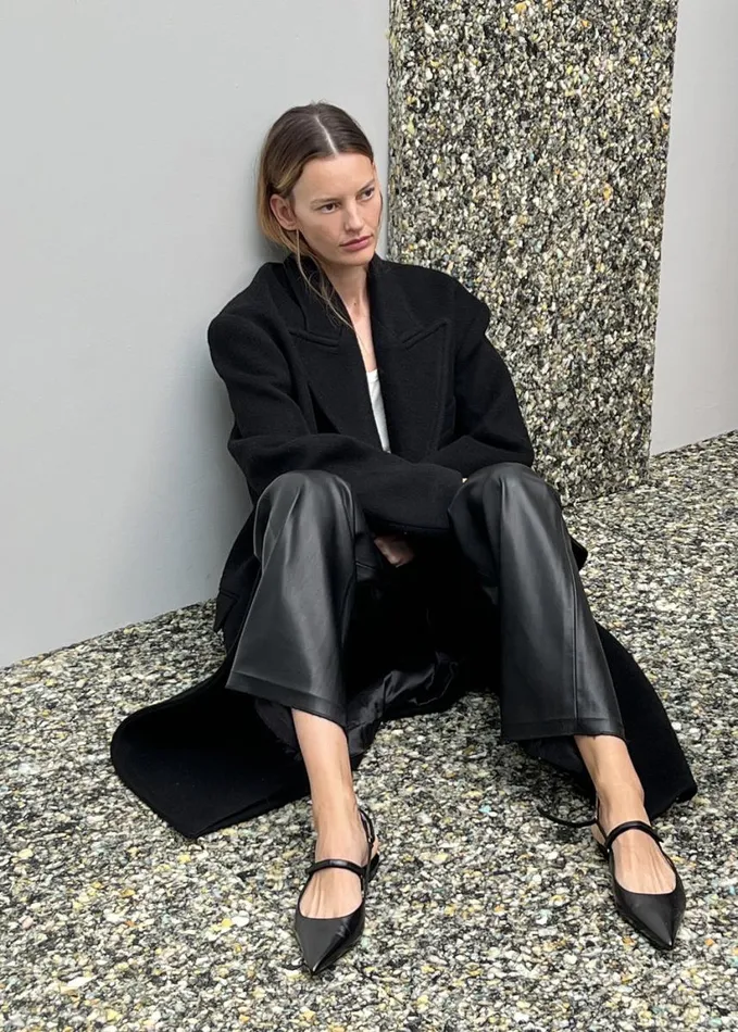Outerwear Women The Frankie Shop Anya Oversized Coat 8211 Black
