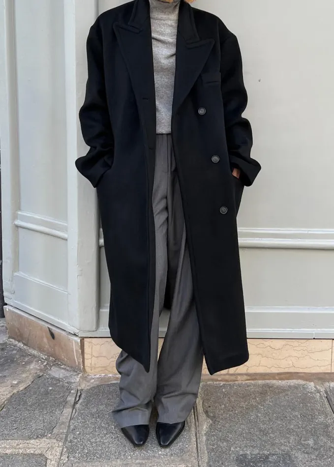Outerwear Women The Frankie Shop Anya Oversized Coat 8211 Black