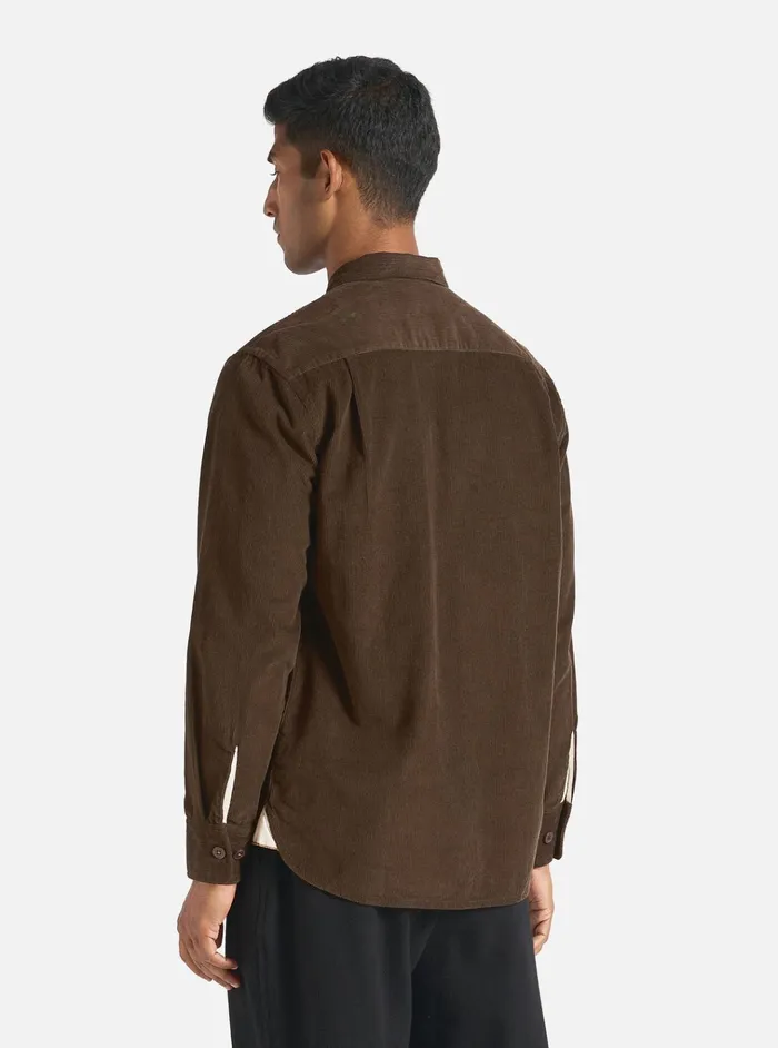 Overshirts Men Universal Works Universal Works Field Shirt In Brown Fine Cord