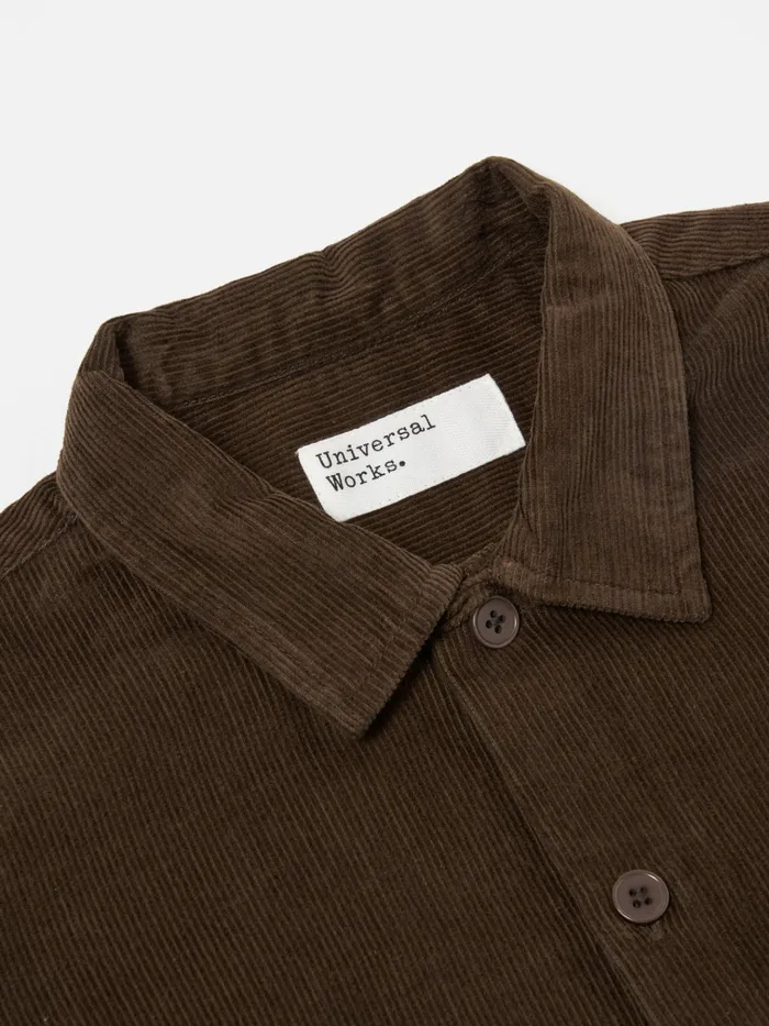 Overshirts Men Universal Works Universal Works Field Shirt In Brown Fine Cord