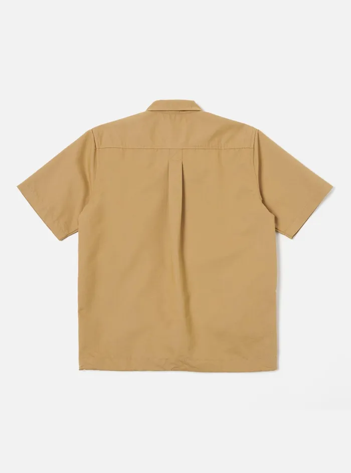Overshirts Men Universal Works Universal Works Tech Overshirt In Sand Brushed Polytech
