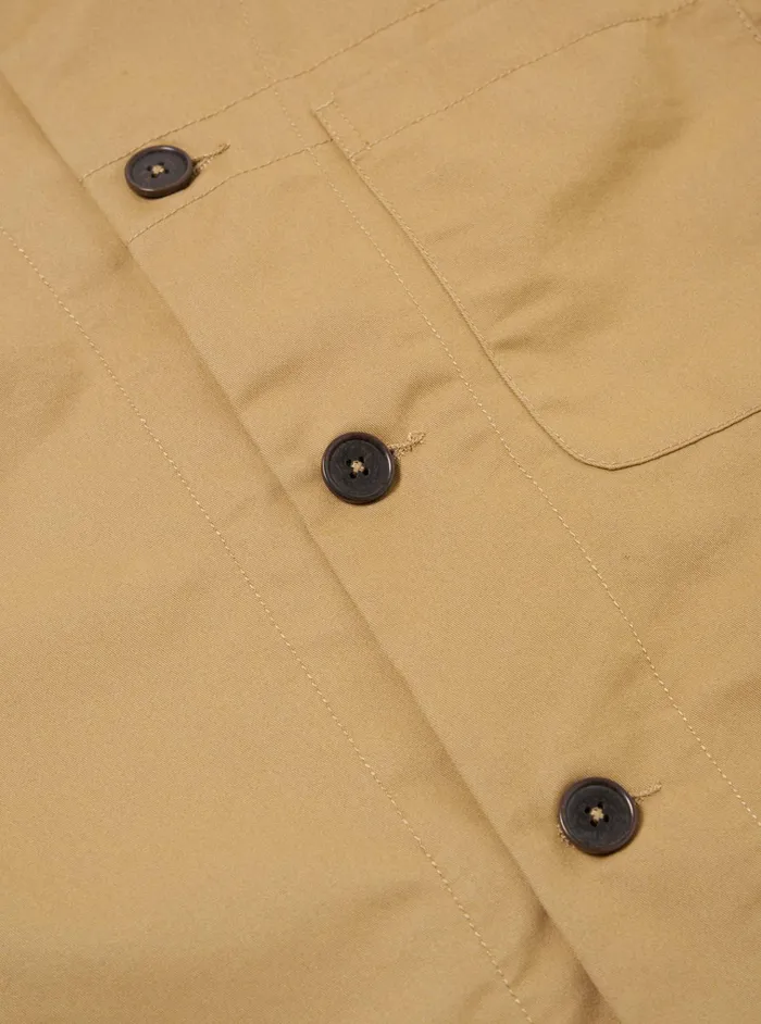 Overshirts Men Universal Works Universal Works Tech Overshirt In Sand Brushed Polytech