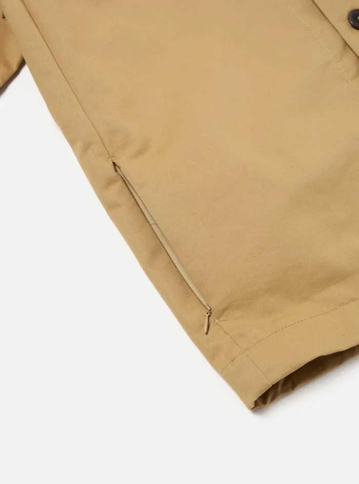 Overshirts Men Universal Works Universal Works Tech Overshirt In Sand Brushed Polytech