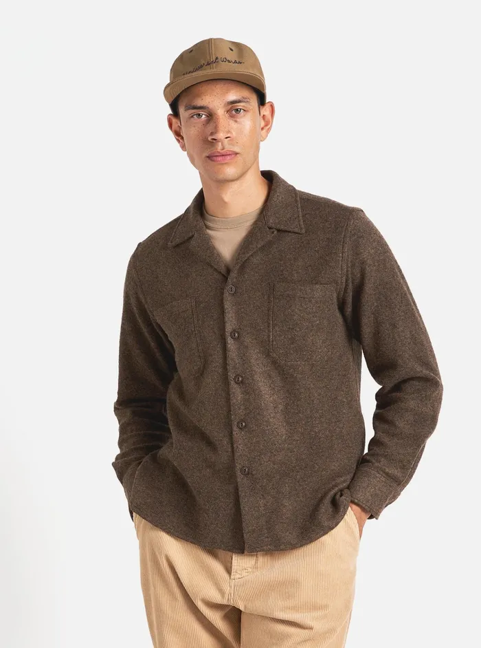 Overshirts Men Universal Works Universal Works Work Shirt In Bark Dam Marl