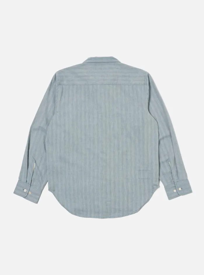 Overshirts Men Universal Works Universal Works Work Shirt In Blue Harlow Cotton