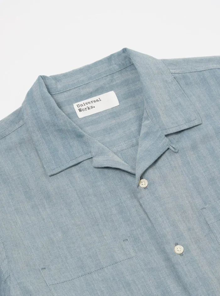Overshirts Men Universal Works Universal Works Work Shirt In Blue Harlow Cotton