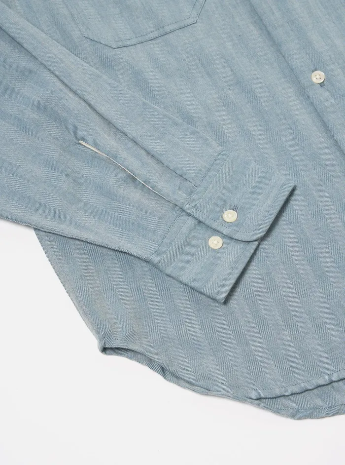 Overshirts Men Universal Works Universal Works Work Shirt In Blue Harlow Cotton