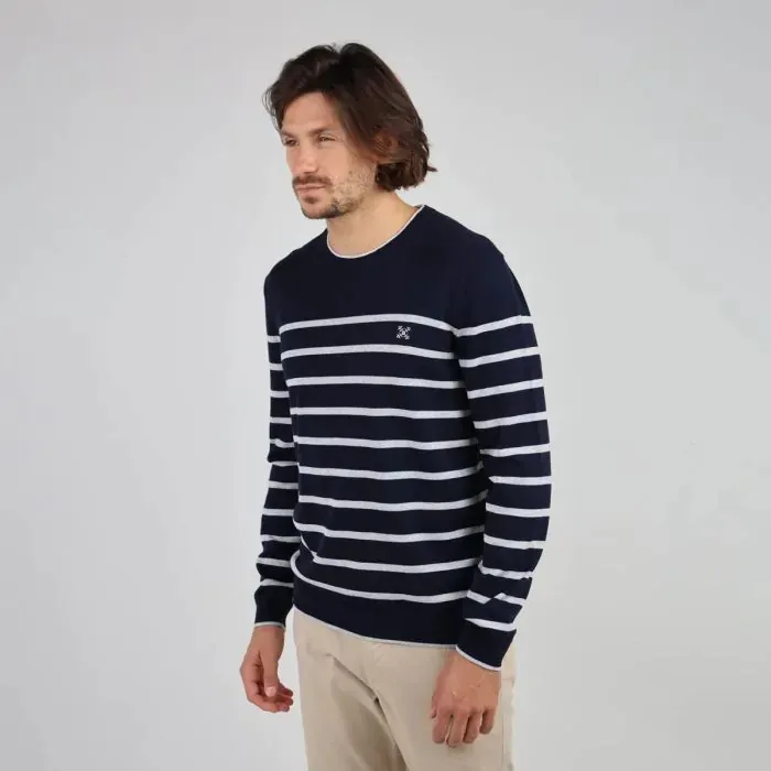 Oxbow Sweater Men Sweater Perom 8211 Deep Marine Chin